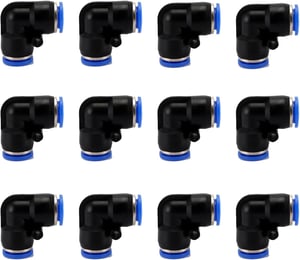 Janzoom 90 fokos könyök gyorscsatlakozó pneumatikus adapter 6 mm - 12 db