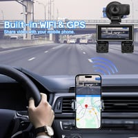 JAOGAUS 360° fedélzeti kamera, 4x1080P HD, WiFi/GPS, 24 órás parkolás mód 6