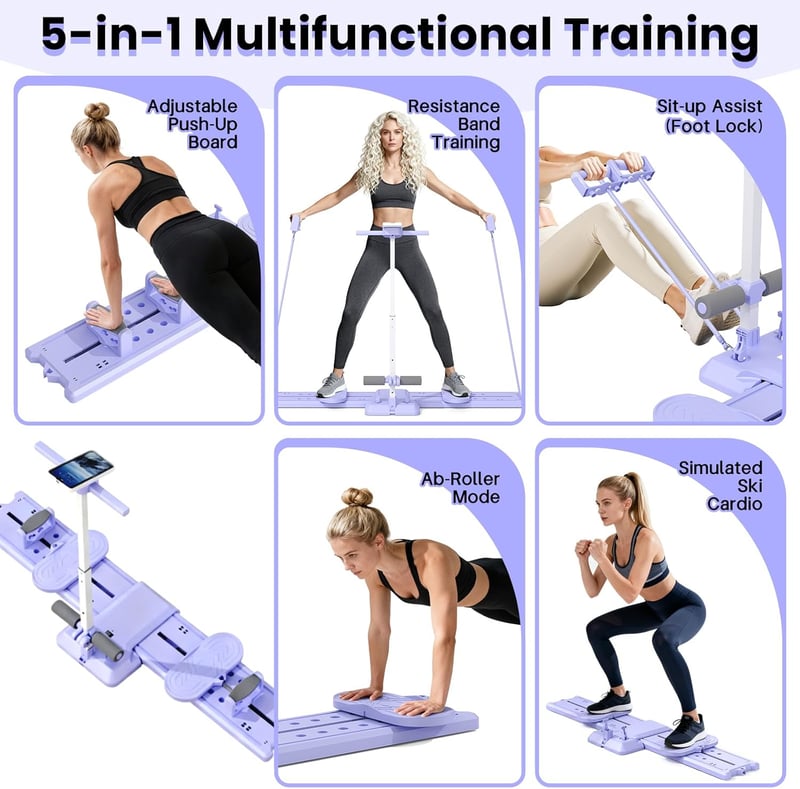 JAOGAUS 5 az 1-ben Ski Machine Pilates Reformer Tréner 150kg Terhelhetőség
