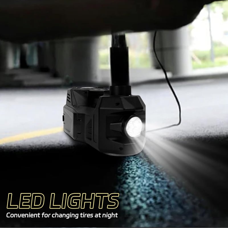 JAOGAUS 5T Elektromos Hidraulikus Emelő 12V LED Lámpa Nyomatékkulcs Pumpa
