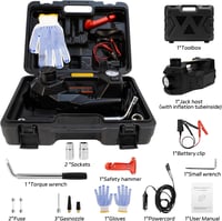 JAOGAUS 5T Elektromos Hidraulikus Emelő 12V LED Lámpa Nyomatékkulcs Pumpa 9