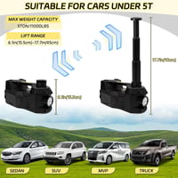 JAOGAUS 5T Elektromos Hidraulikus Emelő 12V LED Lámpa Nyomatékkulcs Pumpa 2