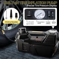 JAOGAUS 5T Elektromos Hidraulikus Emelő 12V LED Lámpa Nyomatékkulcs Pumpa 3