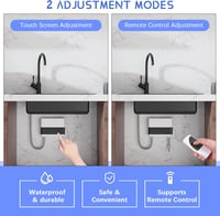 Încălzitor de apă electric instant JAOGAUS 6000 W, afișaj LED pentru temperatură, 230 V, pentru bucătărie și duș, fără ștecher, rezistent la presiune, încălzire rapidă 3