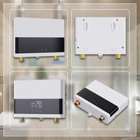 Încălzitor de apă electric instant JAOGAUS 6000 W, afișaj LED pentru temperatură, 230 V, pentru bucătărie și duș, fără ștecher, rezistent la presiune, încălzire rapidă 8