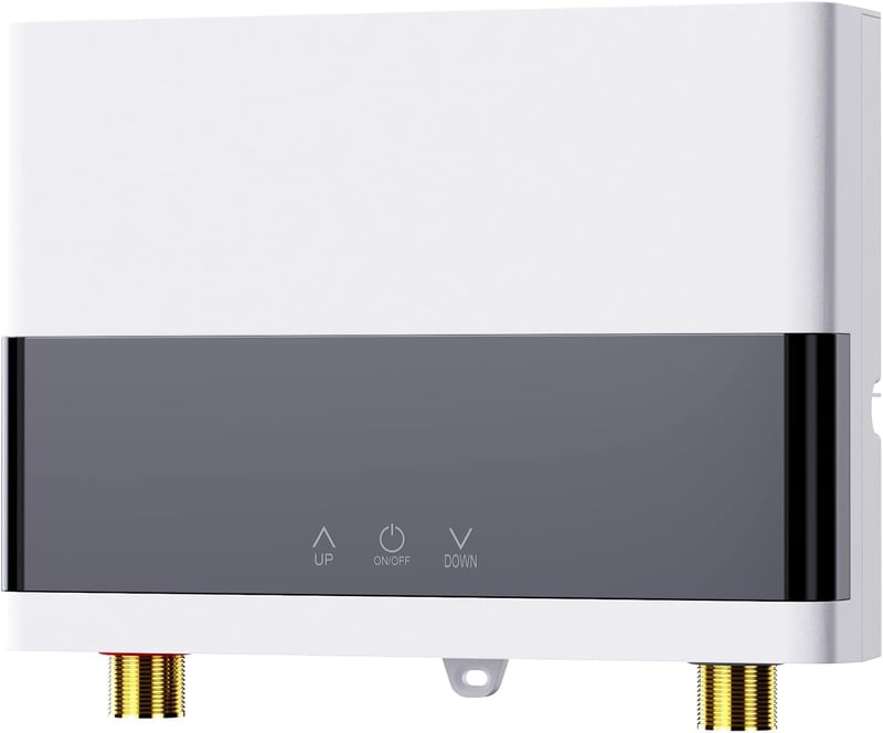 Încălzitor de apă electric instant JAOGAUS 6000 W, afișaj LED pentru temperatură, 230 V, pentru bucătărie și duș, fără ștecher, rezistent la presiune, încălzire rapidă