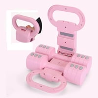 JAOGAUS Állítható Kettlebell és Súlyzó Szett Nőknek, 1 kg, 2 az 1-ben, Rózsaszín 1
