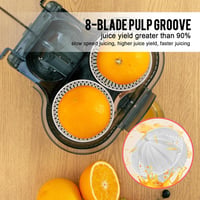 JAOGAUS elektromos citrusprés 100W dupla fejjel, narancsprés, citromprés 4