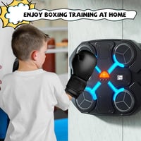 JAOGAUS Elektronikus Zenélő Boxgép Gyerekeknek - Falra Szerelhető Bluetooth Edzőgép LED Világítással, Kesztyűvel, USB Töltéssel 7