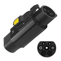 Adaptor cablu de încărcare JAOGAUS EV, mufă Type 2 (IEC 62196) – priză Type 1 (SAE J1772), 32A 250V 7.2KW, convertor conector stație de încărcare mașină electrică cu clips 1