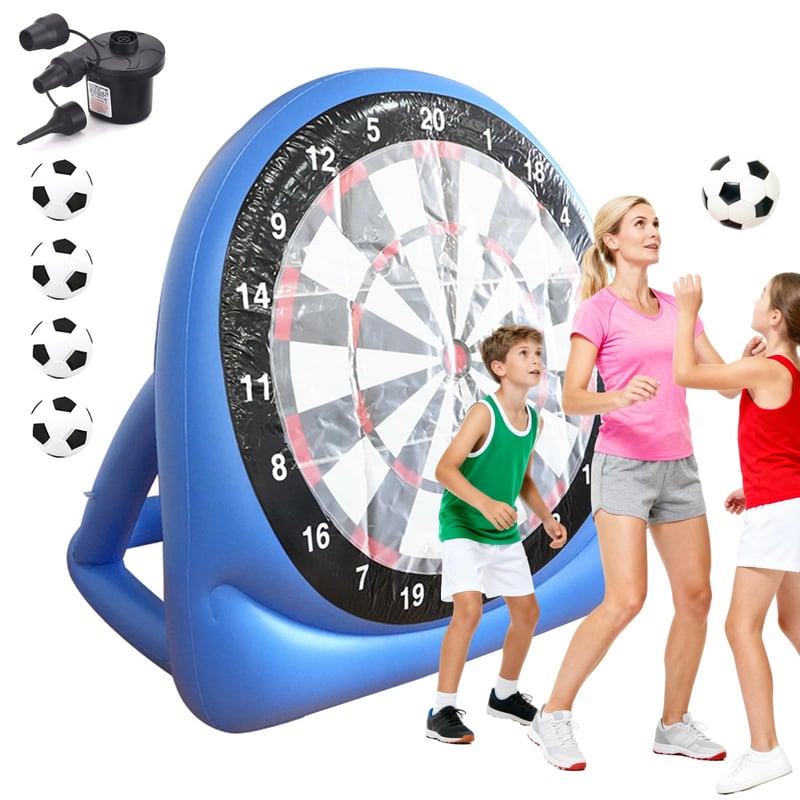 JAOGAUS Nafukovací futbalový terč 150 cm, vonkajší terč na zábavu v záhrade pre deti aj dospelých