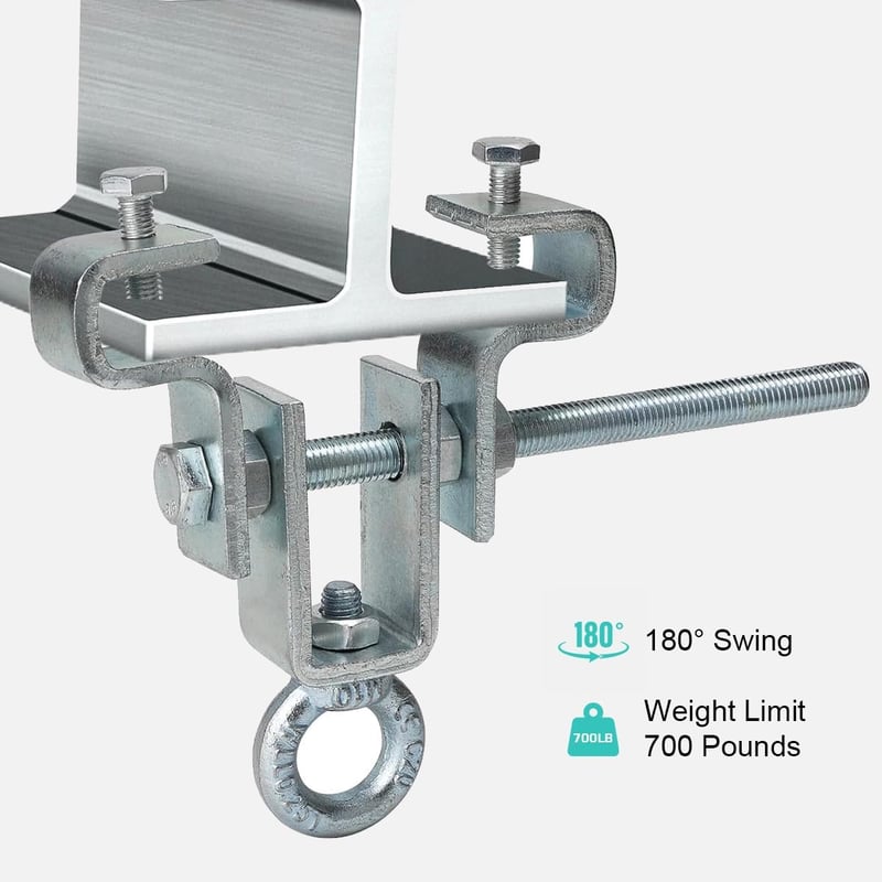 JAOGAUS I-Gerendatartó 2db - Állítható Acél Boxzsák Függesztő 63-220mm - 204kg Teherbírású Edzőtermi Felszerelés Fúrás Nélkül