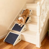 Rampă pentru câini JAOGAUS, 4 trepte, scară pentru animale de companie cu suprafață antiderapantă, scară cu înclinare redusă pentru câini de talie mică 1