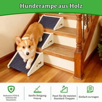 Rampă pentru câini JAOGAUS, 4 trepte, scară pentru animale de companie cu suprafață antiderapantă, scară cu înclinare redusă pentru câini de talie mică 2