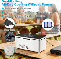 JAOGAUS Mini inzulinhűtő hordozható, 2-8 °C, dupla 10200 mAh akkumulátor 3