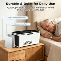 JAOGAUS Mini inzulinhűtő hordozható, 2-8 °C, dupla 10200 mAh akkumulátor 7