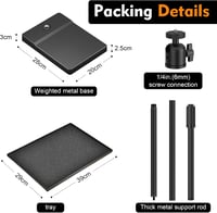 JAOGAUS Projektor Állvány Magasságállítható 122-154cm Tripod 360° Forgás 7