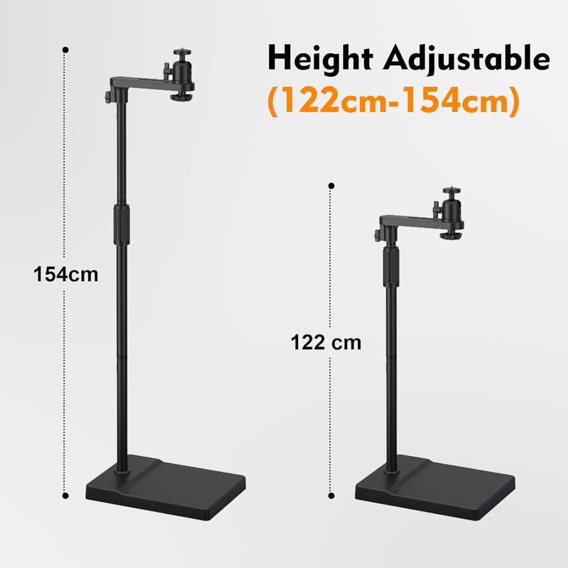 JAOGAUS Projektor Állvány Magasságállítható 122-154cm Tripod 360° Forgás