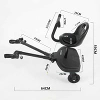 JAOGAUS Univerzális Babakocsira Szerelhető Lépcsőzőlap Üléssel - Fekete Buggy Board Testvéreknek, 99% Babakocsi Kompatibilis 6