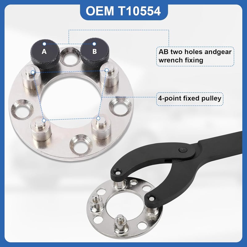 JAOGAUS Vezérműszíj Szerelő Készlet VW VAG Motorokhoz - Vezérműtengely Rögzítő Eszköz T10172A/T10554 Audi, Seat, Skoda, VW Modellekhez
