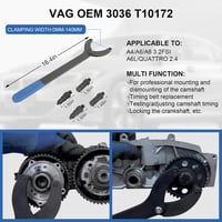 JAOGAUS Vezérműszíj Szerelő Készlet VW VAG Motorokhoz - Vezérműtengely Rögzítő Eszköz T10172A/T10554 Audi, Seat, Skoda, VW Modellekhez 4