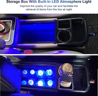 JAOGAUS VW T5 T6 T6.1 Középkonzol Tárolóval Vezeték Nélküli Töltéssel USB LED 6