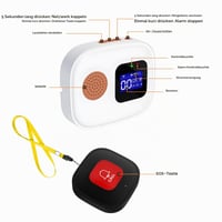 JAOGAUS WiFi SOS tiesňový hlásič pre seniorov a pacientov – 6x bezdrôtové núdzové tlačidlo + 1x prijímač, systém privolania pomoci pre opatrovateľov 2