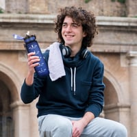 Bidon JAPORIA 1 L cu pai, sticlă de apă motivațională cu marcaj de timp, etanșă, pentru fitness, camping și ciclism 7