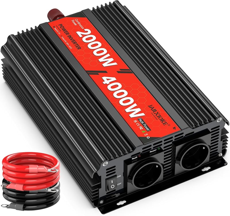 JARXIOKE 2000W/4000W Inverter 12V-230V Módosított Szinuszhullám Autó Lakóautó Napelem