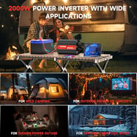 JARXIOKE 2000W/4000W Inverter 12V-230V Módosított Szinuszhullám Autó Lakóautó Napelem 5