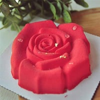 Silikónová forma na pečenie JasCherry Premium Rose – Nepriľnavá forma na bábovku, chlieb a torty, veľká forma na želé, Cake 5 6