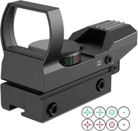JASHKE Red Dot Irányzék - Piros-Zöld Reflexiós Céltávcső 4 Féle Célzóponttal, 11mm-es Sínre, Légfegyverekhez és Vadászpuskákhoz 1