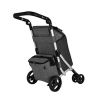 Cărucior de cumpărături Jata HCAR2502, 40L, cu geantă termoizolantă, 4 roți, rotație 360 de grade, pliabil, cu frână, cadru din aluminiu 9