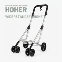Cărucior de cumpărături Jata HCAR2502, 40L, cu geantă termoizolantă, 4 roți, rotație 360 de grade, pliabil, cu frână, cadru din aluminiu 5