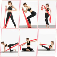 JATEKA Fitness Gumiszalag 2 méter Edzéshez Otthoni Edzéshez - Single pack in red 7