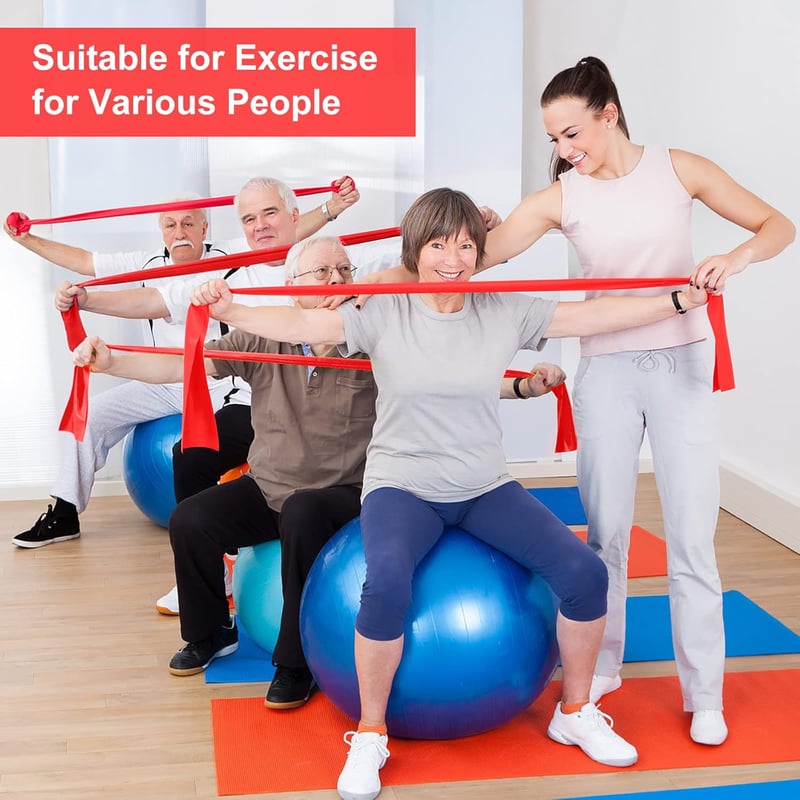 JATEKA Fitness Gumiszalag 2 méter Edzéshez Otthoni Edzéshez - Single pack in red