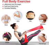 JATEKA Fitness Gumiszalag 2 méter Edzéshez Otthoni Edzéshez - Single pack in red 6