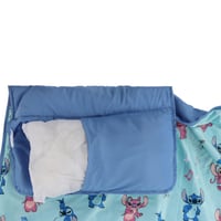 Detská spacia podložka Jay Franco Disney Lilo a Stitch so zabudovaným vankúšom a prikrývkou – mäkký spací vak z mikrovlákna 51 x 117 cm 5