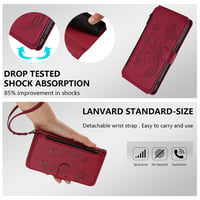 JayModCase Prémiové flipové puzdro z PU kože na Samsung Galaxy Note 20 s magnetom, priehradkou na karty a stojanom – červené 7