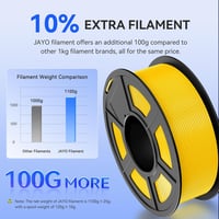 JAYO PLA Filament 1.75 mm 3D Nyomtatóhoz - Szürke, 1.1 kg Tekercs, Precíz Méretpontosság, Tisztán Tekert Szál, 3D Nyomtatás 4