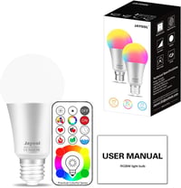 Jayool 10W E27 RGBW LED izzó távirányítóval, színváltó, időzítés, 120 szín 9