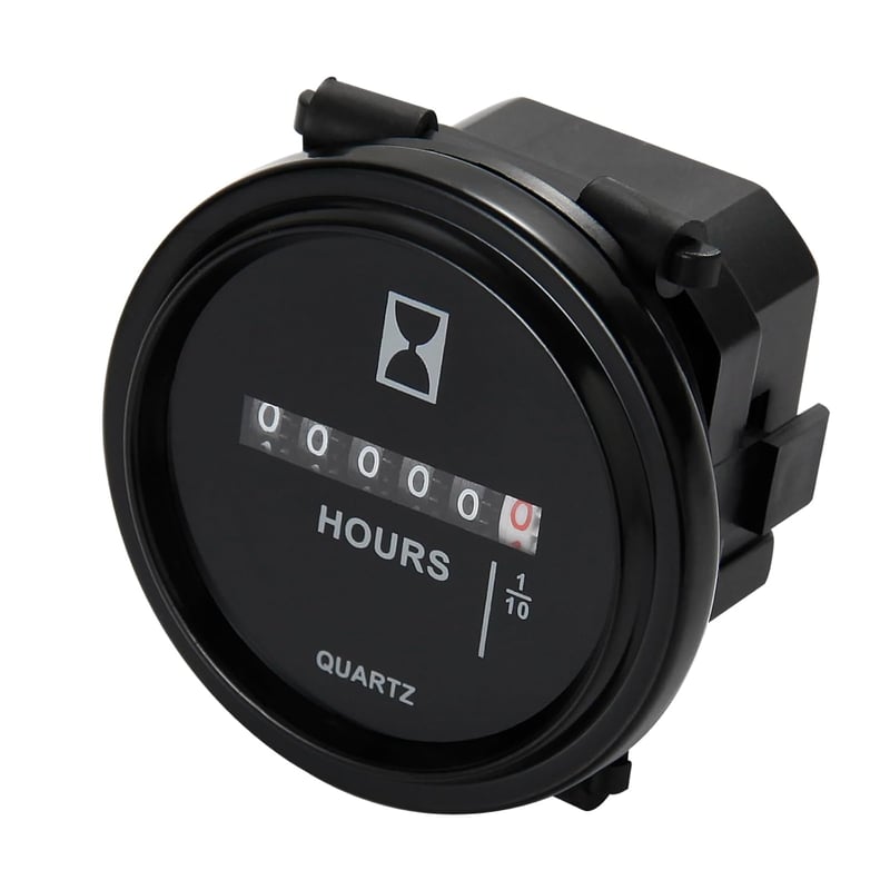 Jayron AC 110V-220V Kerek Kvarckristályos Üzemóra Számláló Traktor Generátor Fűnyíró Géphez