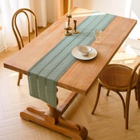 Jayusaror Zöld Makramé Asztali Futó 30x140cm Boho Farmhouse Stílusú - 30 x 140 cm, Sage Green 3
