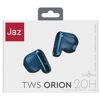 Bezdrôtové slúchadlá JAZ Orion Semi-In-Ear True Wireless Stereo modré, ultra kompaktné nabíjacie puzdro, vstavaný mikrofón, dotykové ovládanie, 20-hodinová výdrž batérie, inteligentné 3