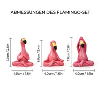 JazRvr Flamingo Dekoracija za vrt i dnevni boravak, set figura za jogu s 3 poze flaminga, ružičasti vrtni ukras 2
