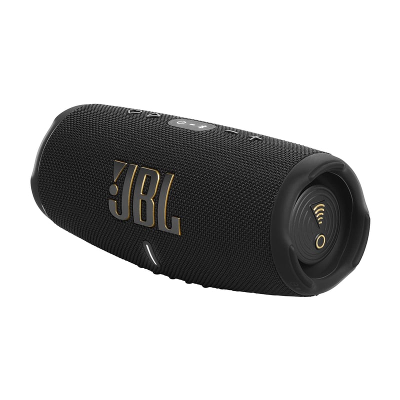 Prenosný reproduktor JBL Charge 5 Wi-Fi Bluetooth, vodotesný a prachotesný, vstavaná powerbanka, 20-hodinová výdrž batérie, čierny
