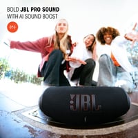 Prenosný Bluetooth reproduktor JBL Charge 6, 28-hodinová výdrž batérie, vodotesnosť IP68, odolnosť voči prachu a nárazom, AI Sound Boost, Auracast, čierny 5
