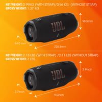 Prenosný Bluetooth reproduktor JBL Charge 6, 28-hodinová výdrž batérie, vodotesnosť IP68, odolnosť voči prachu a nárazom, AI Sound Boost, Auracast, čierny 3