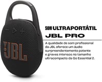 JBL Clip 5 Fekete Hordozható Bluetooth Hangszóró Vízálló Porálló 12 Óra Üzemidő - Black 2