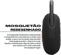 JBL Clip 5 Fekete Hordozható Bluetooth Hangszóró Vízálló Porálló 12 Óra Üzemidő - Black 4